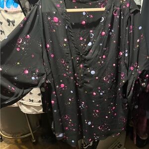 Torrid Black Galaxy Print Blouse